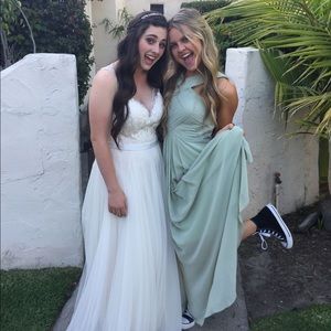 Seafoam bridesmaids dress